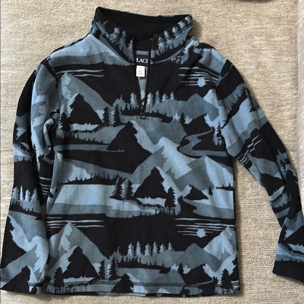 The Children's Place Black And Gray Sweater With High Collar